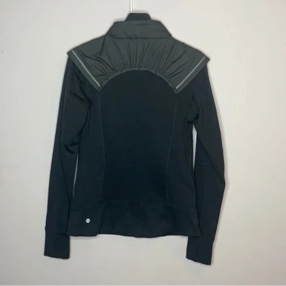 🆕 LULULEMON ATHLETICA Jacket Snug Sprinter Heathered Slate grey black zip up 6 - Picture 5 of 16